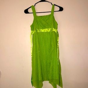 Green flowy princess dress up/ summer dress